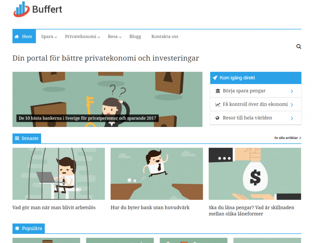 Dagens version av Buffert.se